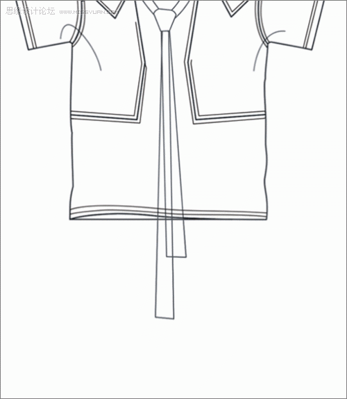 用CorelDraw在T恤框架中设计服装效果图