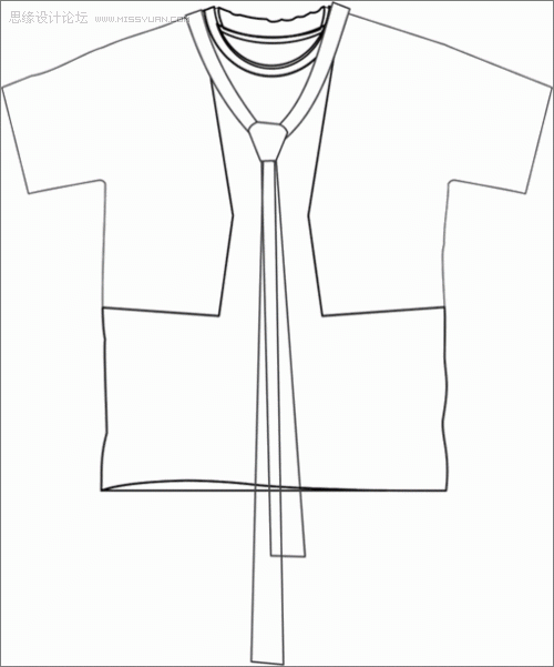 用CorelDraw在T恤框架中设计服装效果图