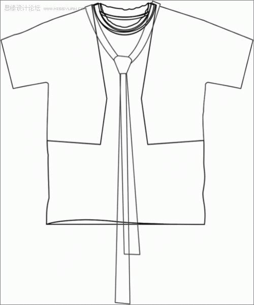用CorelDraw在T恤框架中设计服装效果图