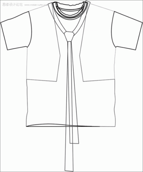 用CorelDraw在T恤框架中设计服装效果图