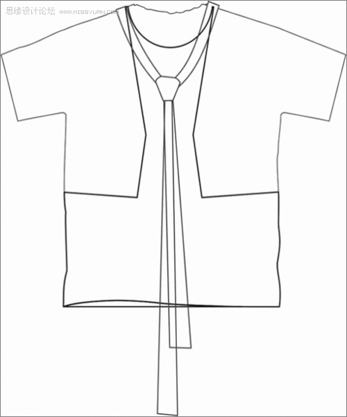 用CorelDraw在T恤框架中设计服装效果图