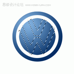 Photoshop绘制大众汽车的标志