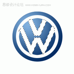 Photoshop绘制大众汽车的标志