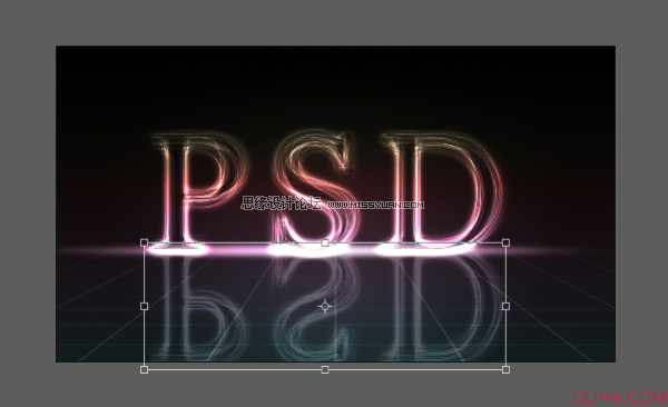 Photoshop設計漂亮的光線字體