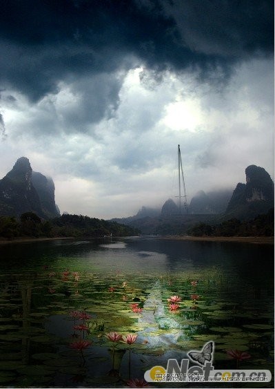 Photoshop CS4合成古城堡图像效果
