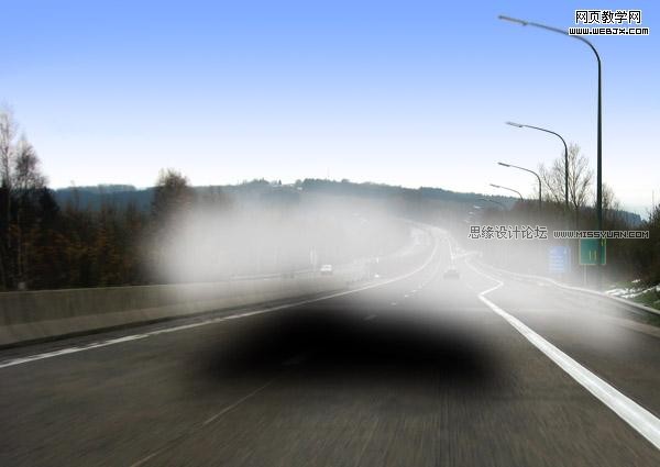 Photoshop合成着火的疯狂赛车
