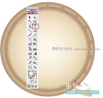Illustrator简单绘制金色指南针