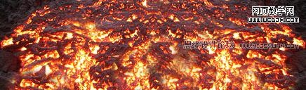 Photoshop製作逼真的火山岩漿字效果