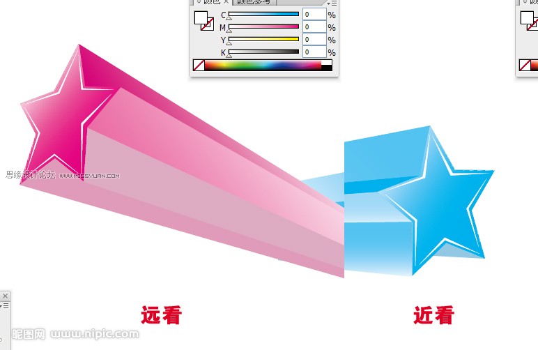 Illustrator制作漂亮的冲击立体五角星