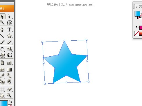 Illustrator制作漂亮的冲击立体五角星
