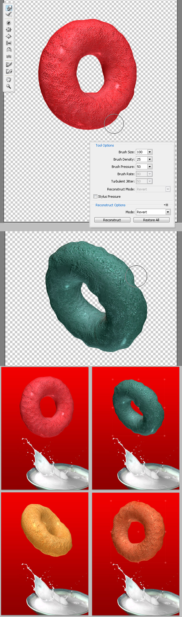 Photoshop3D工具来绘制甜麦圈的包装袋