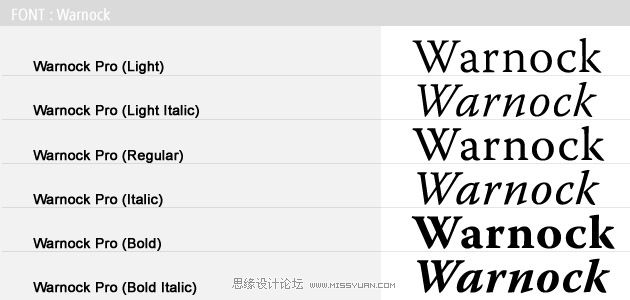 21個設計師最常用的專業英文字體