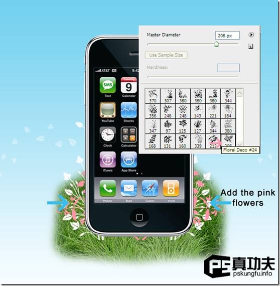 Photoshop合成炫酷的iPhone手机海报效果
