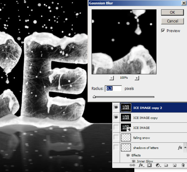 Photoshop製作超酷的冰雪字效果