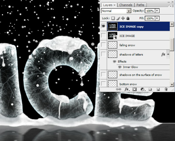 Photoshop製作超酷的冰雪字效果