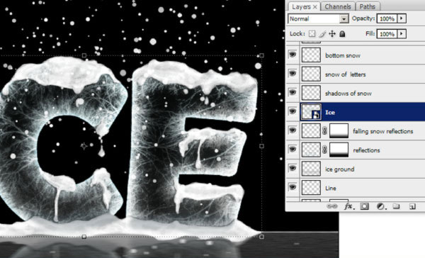 Photoshop製作超酷的冰雪字效果