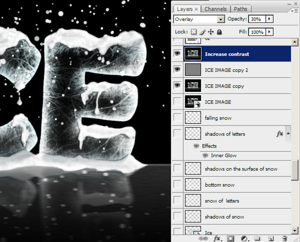 Photoshop製作超酷的冰雪字效果
