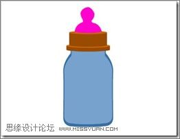 Flash绘画教程:绘图功能制作奶瓶标志