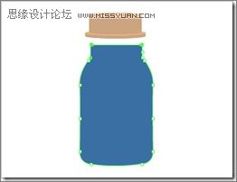 Flash绘画教程:绘图功能制作奶瓶标志