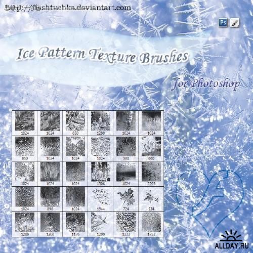 ѩЧˢ(Ice Pattern Texture Brushes)