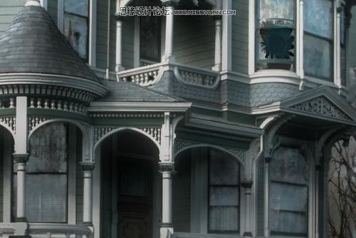 Photoshop合成恐怖的鬼屋教程