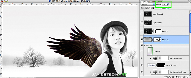Photoshop合成梦幻般的天使女孩