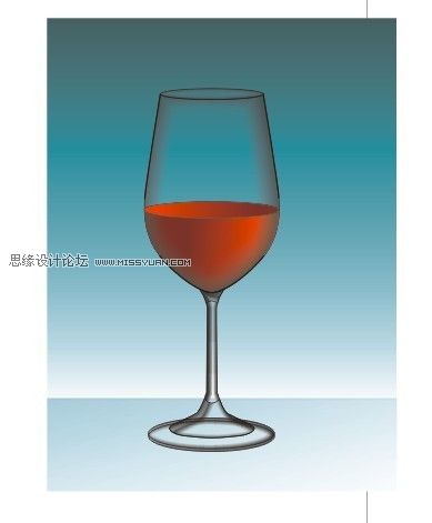 CorelDRAW绘制质感的高脚玻璃杯