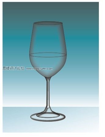 CorelDRAW绘制质感的高脚玻璃杯