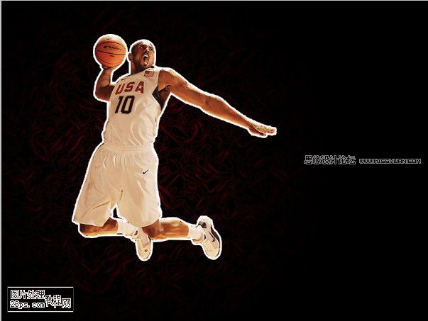 Photoshop设计超炫的科比宣传海报