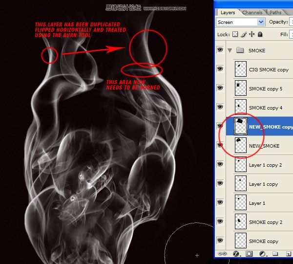 Photoshop利用烟雾做出超酷的骷髅效果