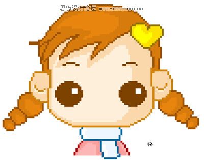 绘画教程:使用电脑画图工具画像素头像 - 绘画