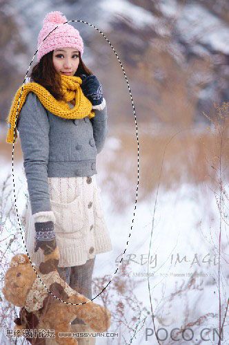 Photoshop打造冬季浪漫雪景效果