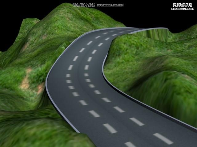 3ds Max实例教程:等高线制作山路建模