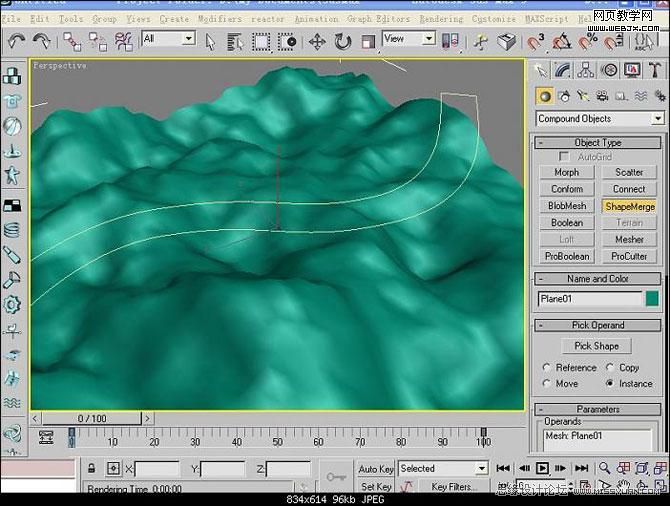 3ds Max实例教程:等高线制作山路建模