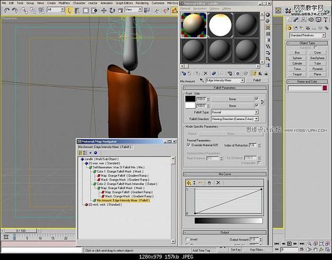 3ds Max实例教程：制作蜡烛详细过程,PS教程,思缘教程网