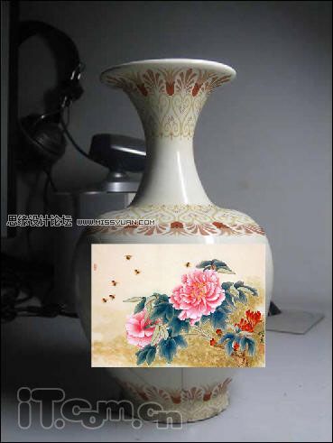 Photoshop为陶瓷花瓶添加精美的图案