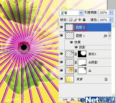 Photoshop设计一幅古韵春景之画