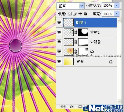 Photoshop设计一幅古韵春景之画