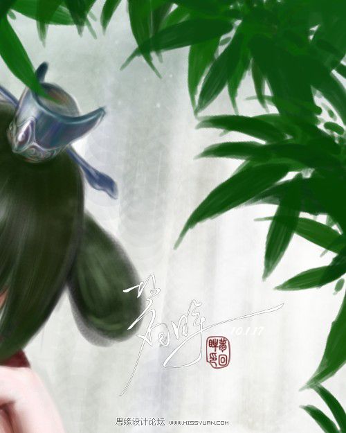 Photoshop鼠绘教程:绘制林中静思的仙子