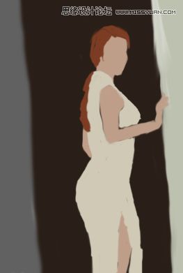 Photoshop手绘中国风的旗袍美女