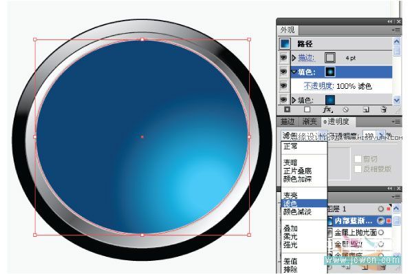 Illustrator制作漂亮水晶按钮图标