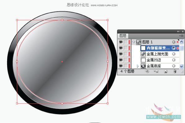 Illustrator制作漂亮水晶按钮图标