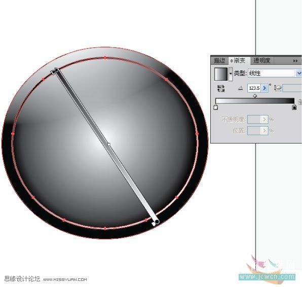 Illustrator制作漂亮水晶按钮图标