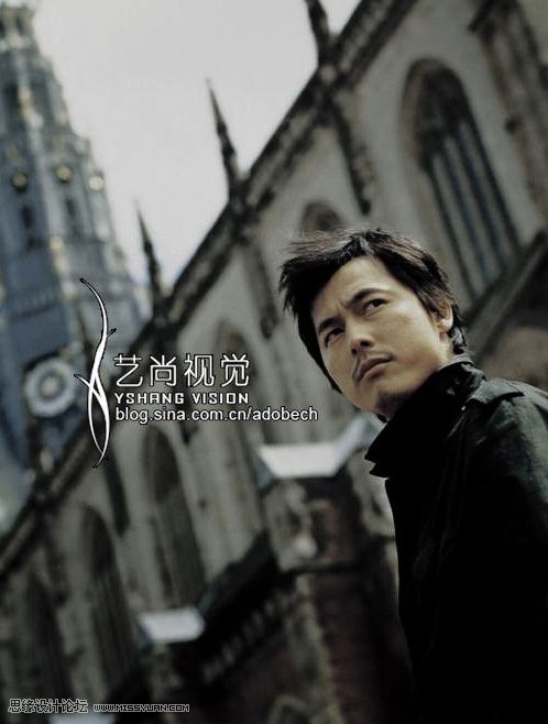 Photoshop调出上海滩男人泛黄色调