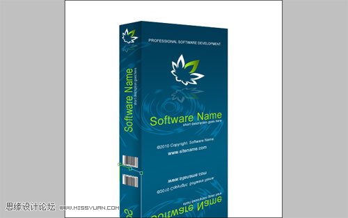 photoshop制作精美的软件包装盒三维效果图 -