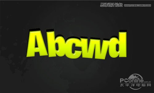 Photoshop制作光亮塑料文字效果