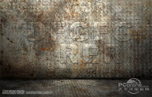 07 Photoshop制作颓废的生锈文字效果