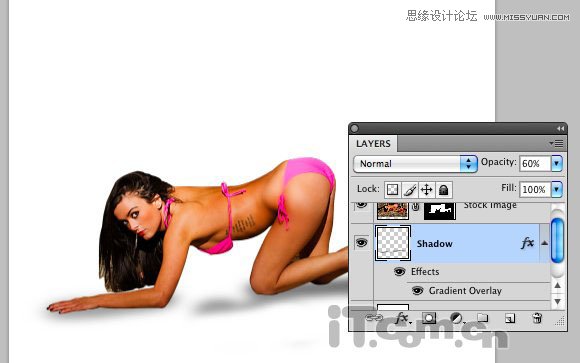 Photoshop合成性感的黑翼美女精灵