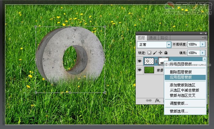 Photoshop CS5制作实景逼真的3D效果文字