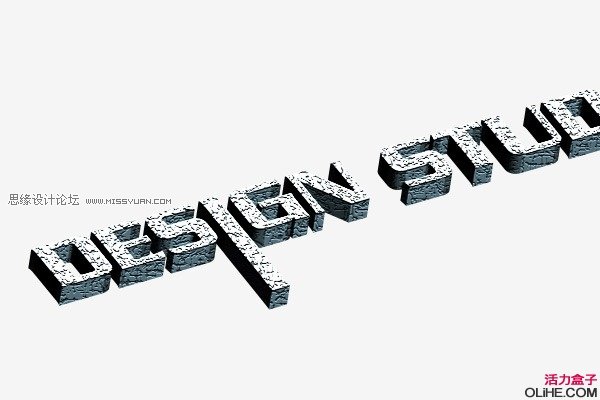 Photoshop设计一款花纹3D文字效果